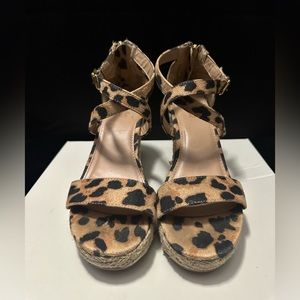 Cheetah print wedges size 7